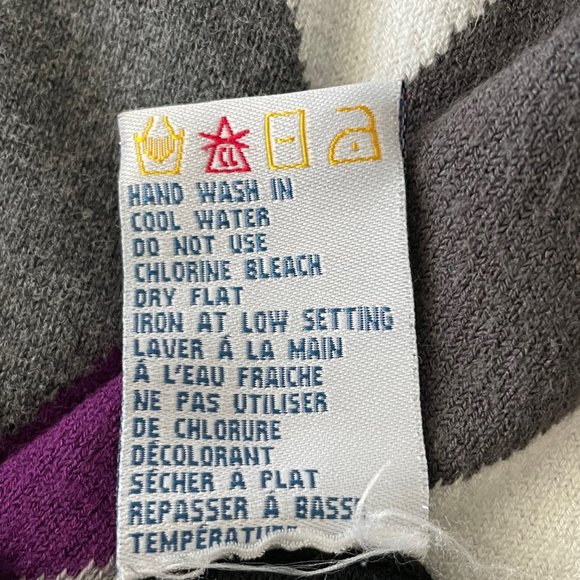 RICKIS Size Medium Black, Purple, White and Grey Sweater Vest - Picture 4 of 5